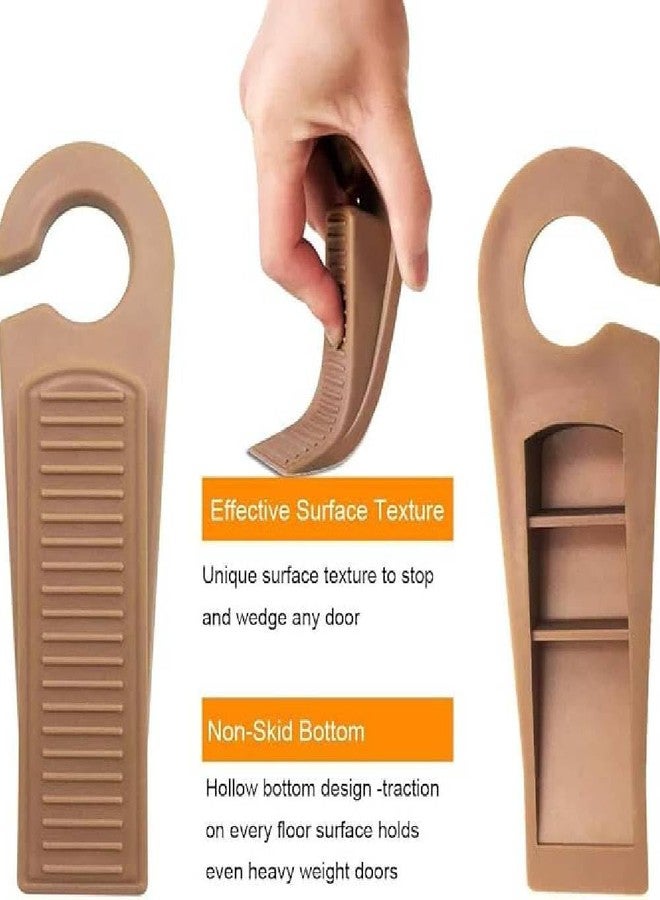 Clickswift®4-Pack Silicone Door Stoppers with Hook, Non-Slip Rubber Wedge Door Stopper for Home and Office Use, Flexible and Durable Door Holder for All Floor Types, Door Stop Wedges (Multicolours) - Image 4